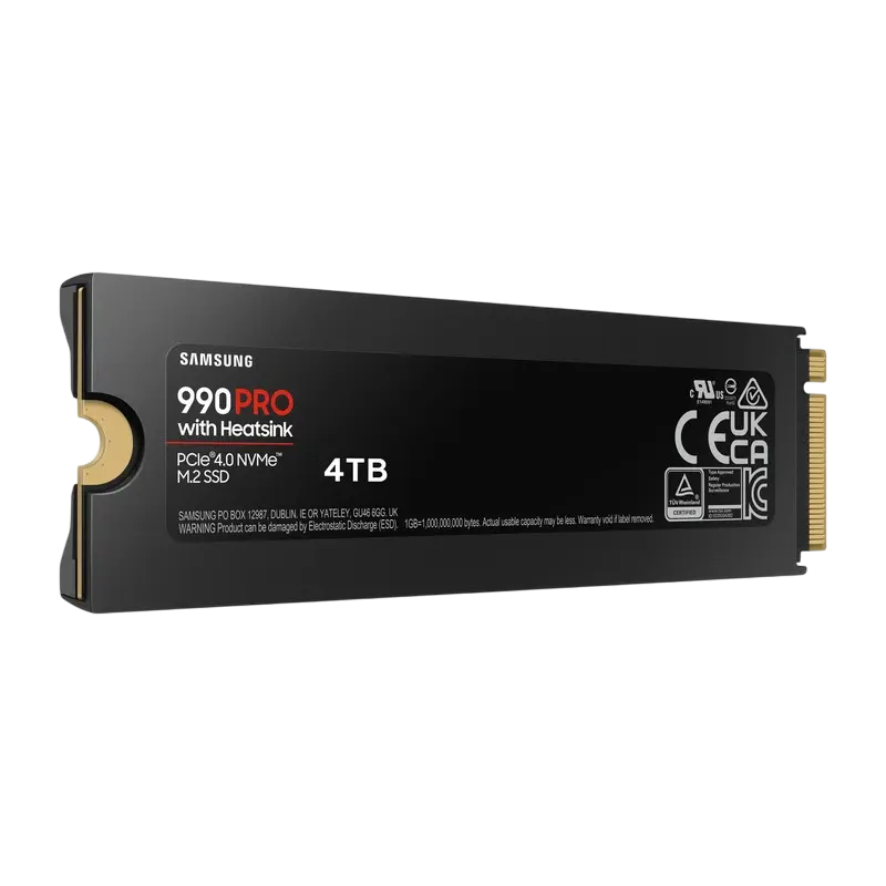 Unitate SSD Samsung 990 PRO cu radiator, 4000GB, MZ-V9P4T0GW