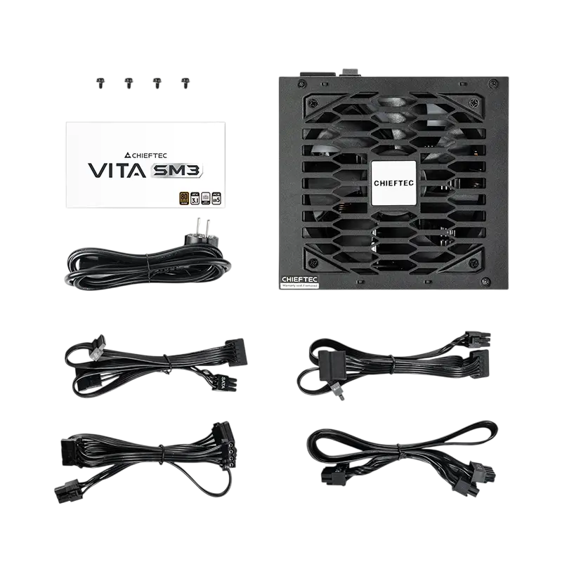 Блок питания для компьютеров Chieftec Vita SM3, 750Вт, ATX, Полумодульный
