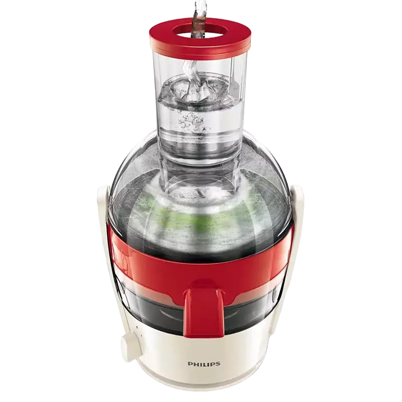 Storcător de fructe și legume Philips HR1855/90, Alb | Roșu