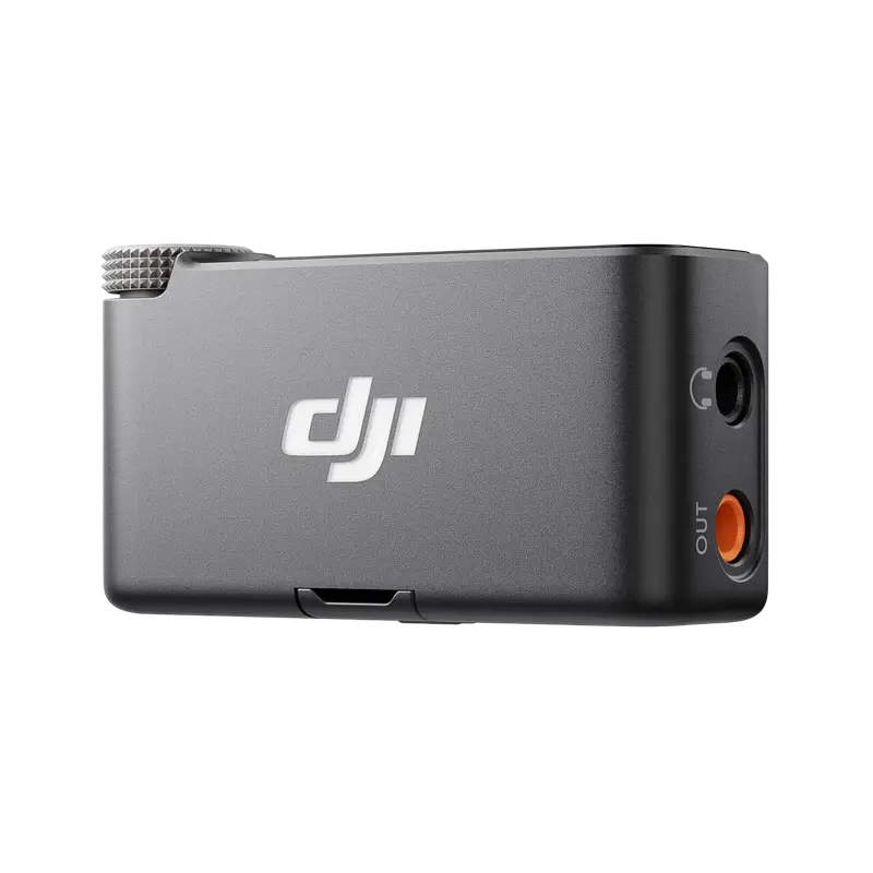 Microfon portabil pentru înregistrare vocală DJI Mic 2 (2 TX + 1 RX + Charging Case), Fără fir, Negru