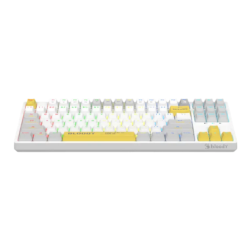 Tastatură Bloody S87, Cu fir, Alb