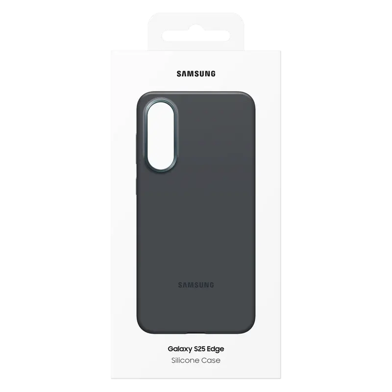 Чехол Samsung Silicone Cover для Galaxy S25 Edge, Чёрный