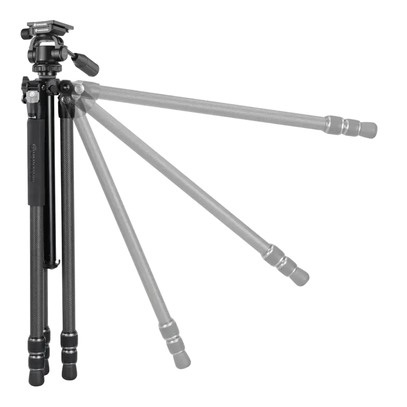 Tripied Video Vanguard VEO3 263CO, Сap video panoramic cu 2 căi, Negru