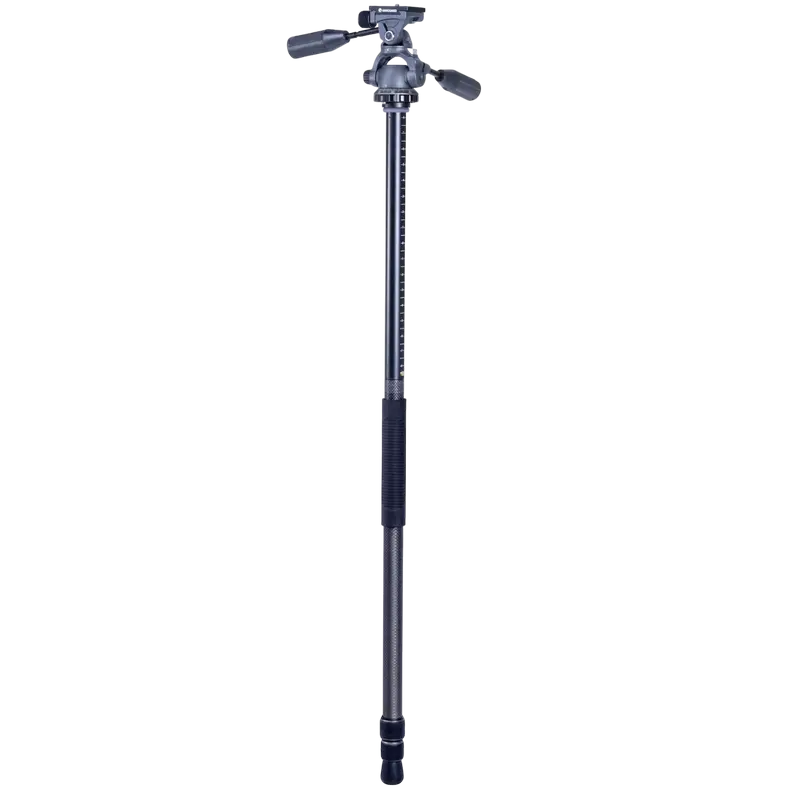 Treppied/Monopod Vanguard VEO3+ 263CP, cap de panoramare 3-planuri, Negru
