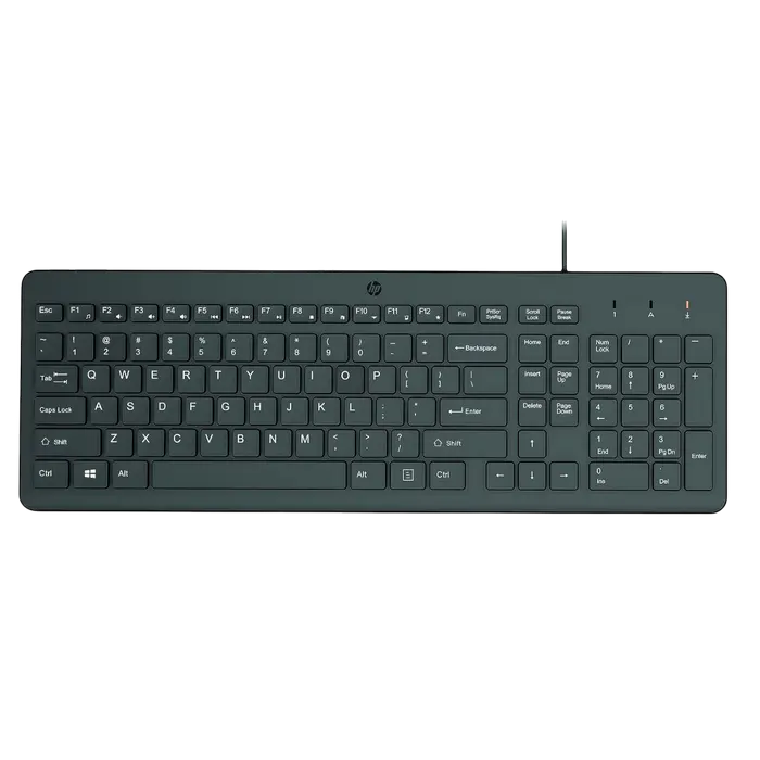 Set Tastatură + Mouse HP 150, Cu fir, Negru
