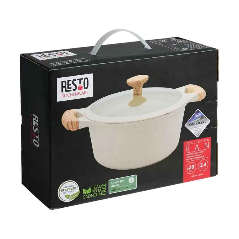 Cratiță RESTO 93801, 2,4L, 20cm, Bej