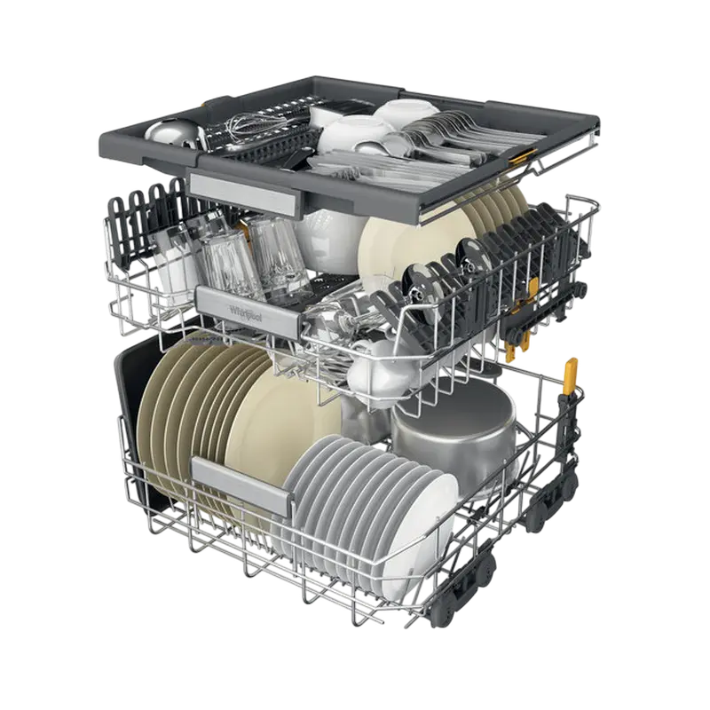 Mașină de spălat vase Whirlpool W7I HT40 T, Negru