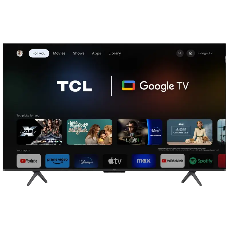 50" QLED SMART TV TCL 50C655, 3840x2160 4K UHD, Google TV, Negru