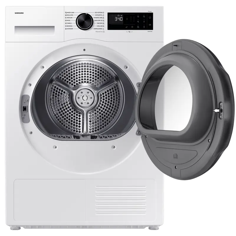 Uscător de rufe Samsung DV90DG52A0AELE, 9kg, Alb
