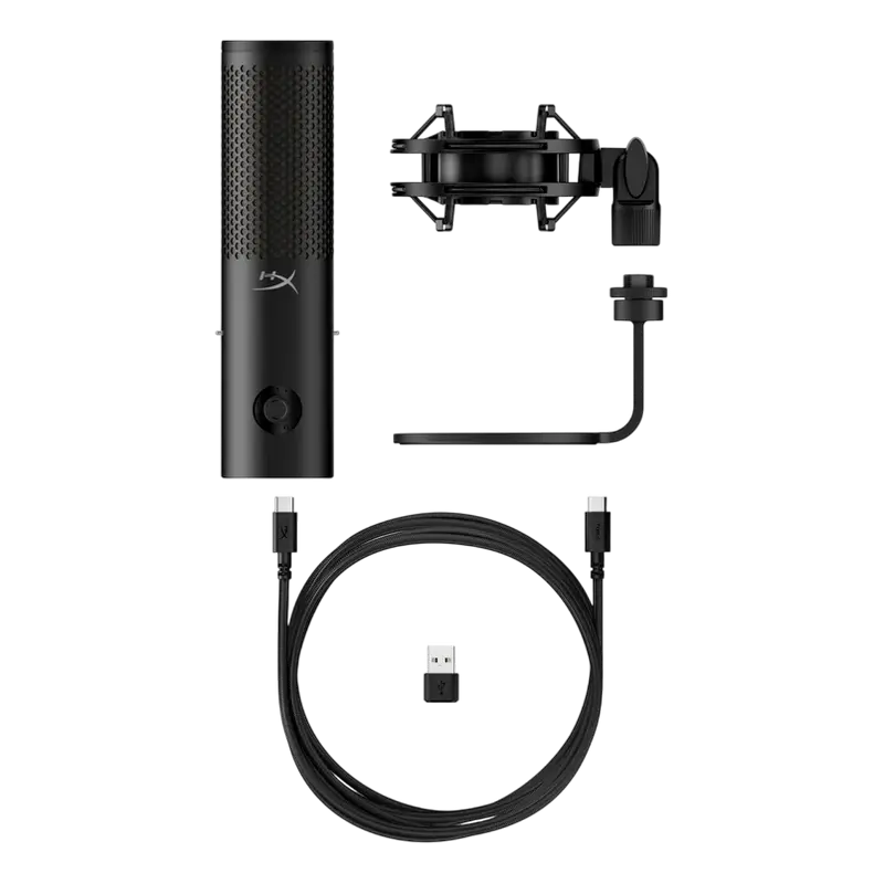 Microfon Gaming HyperX QuadCast 2S, Cu fir, Negru