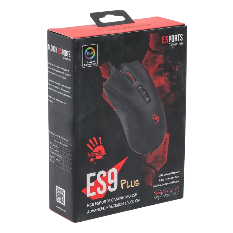 Gaming Mouse Bloody ES9 Plus, Negru