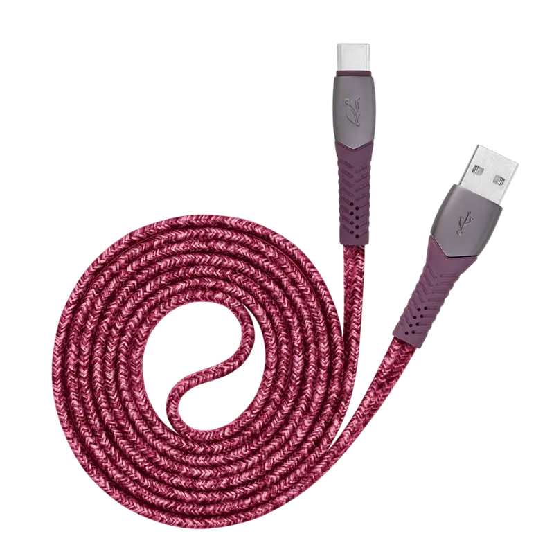 Cablul pentru încărcare și sincronizare Rivacase PS6102 RD12, USB Type-A/USB Type-C, 1,2m, Roșu