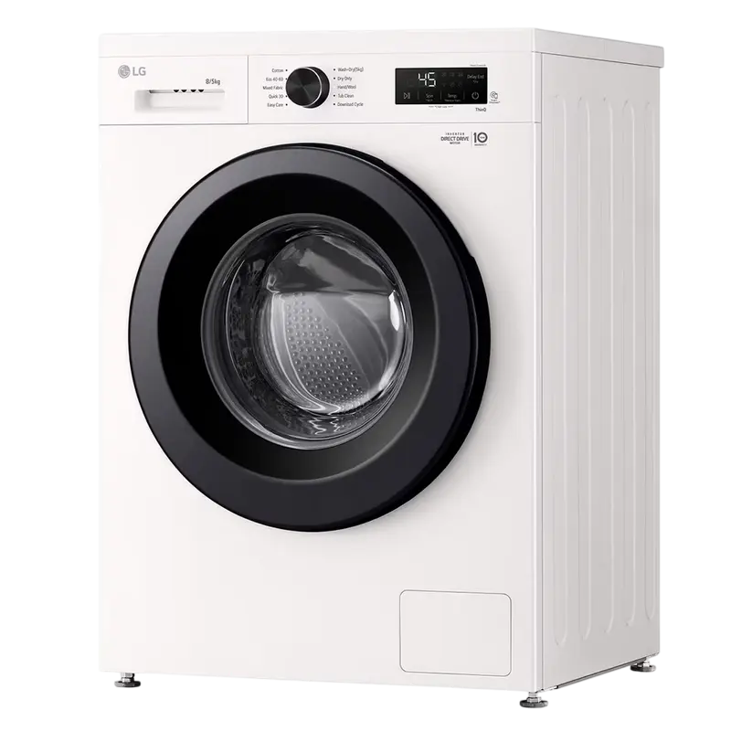 Mașină de spălat cu uscător LG W4X1085NWK, 8kg, Alb