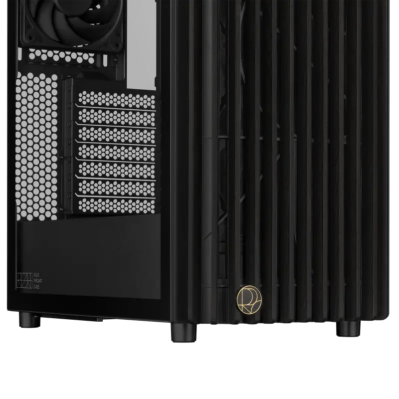 Carcasă PC ASUS ProArt PA401 Wood TG, Midi-Tower, Fără PSU, Negru
