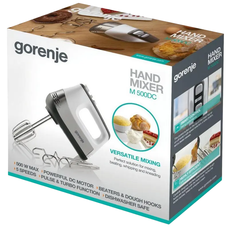 Миксер ручной Gorenje M500DC, Белый | Серебристый