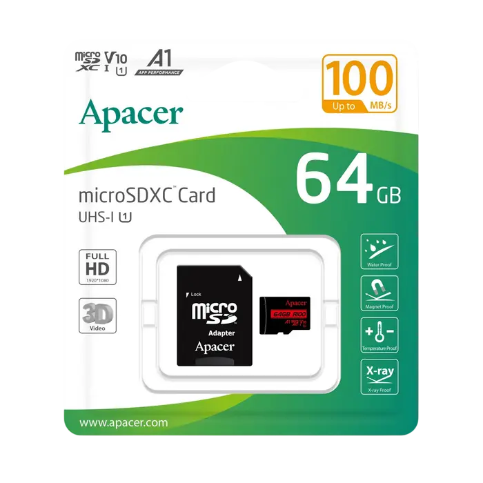 Card de Memorie Apacer microSDHC UHS-I U1 Class 10, 64GB