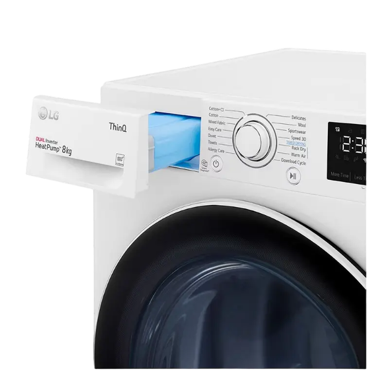 Mașină de uscat LG RH80V3AV6N, 8kg, Alb