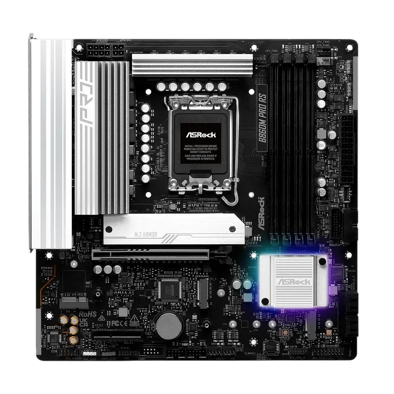 Placă de bază ASRock B860M PRO RS, LGA1851, Intel B860, Micro-ATX