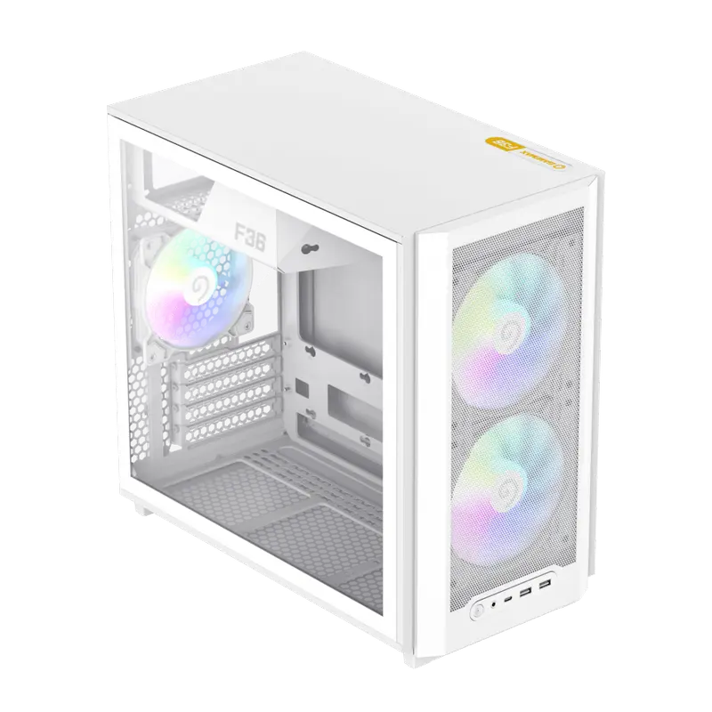 Carcasă PC Gamemax F36 WH, Mini-Tower, Fără PSU, Alb