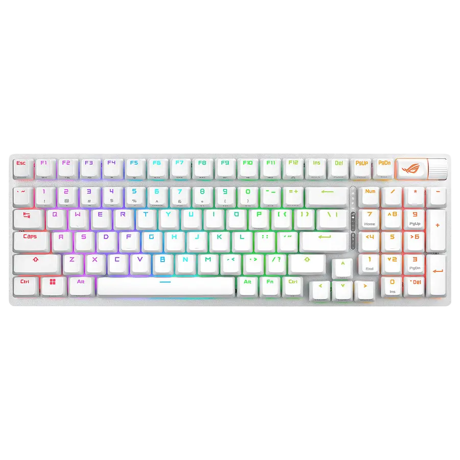 Клавиатура ASUS ROG Strix Scope II 96, Проводное / беспроводное, Белый