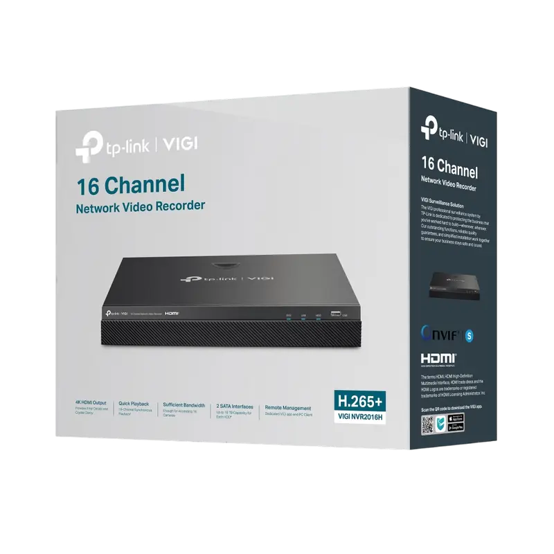 Înregistrator video TP-LINK NVR2016H, Negru