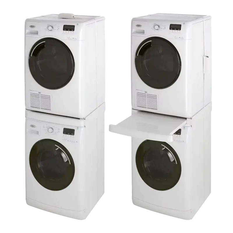 Kit montare verticala pentru uscatoare Whirlpool Wpro SKS101, Alb