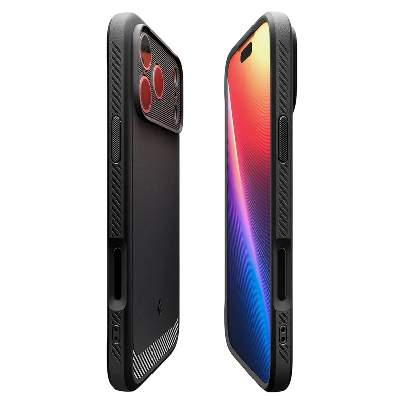 Husă Spigen Rugged Armor Mag pentru Apple iPhone 17 Pro Max, Negru Mat