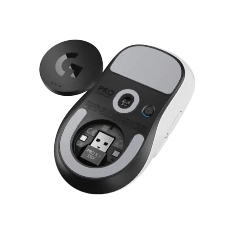 Mouse Wireless Logitech G PRO X Superlight 2 DEX Cu fir,Fără fir Alb