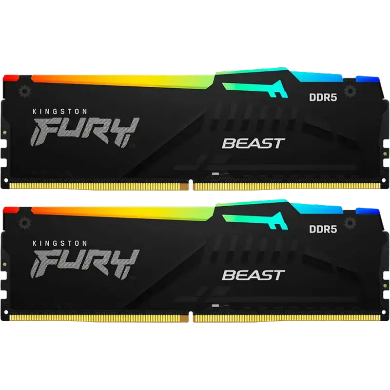 Оперативная память Kingston FURY Beast RGB, DDR5 SDRAM, 6800 МГц, 32 ГБ, KF568C34BBEAK2-32