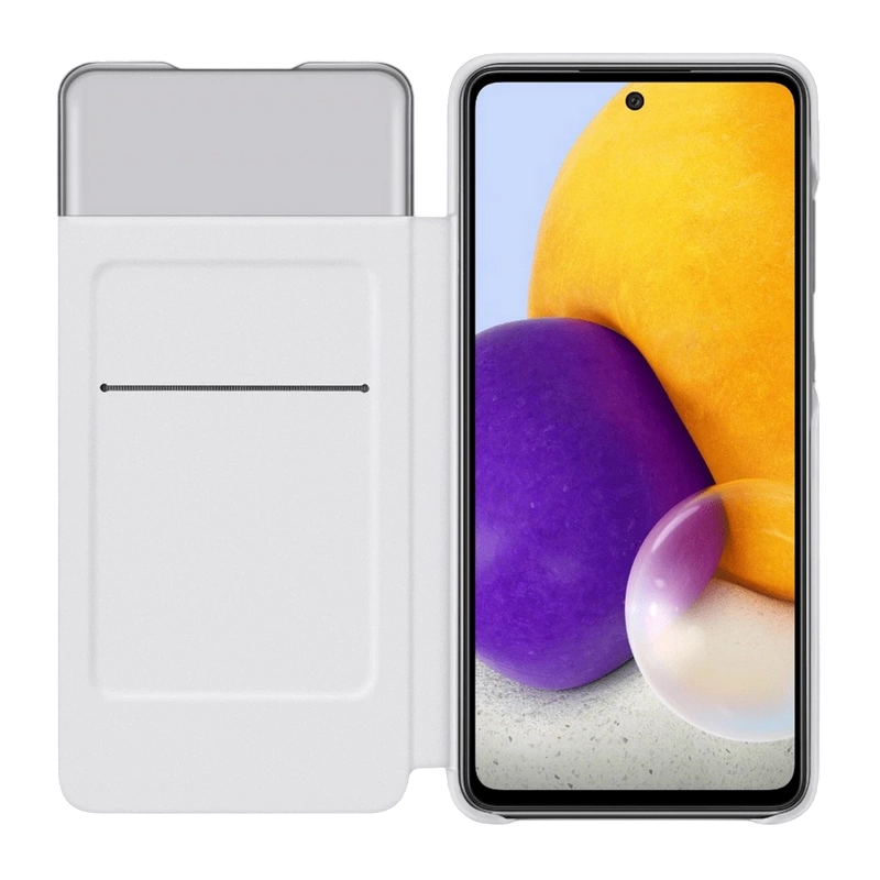 Husă tip carte Samsung Galaxy A72 Smart S View Wallet Alb