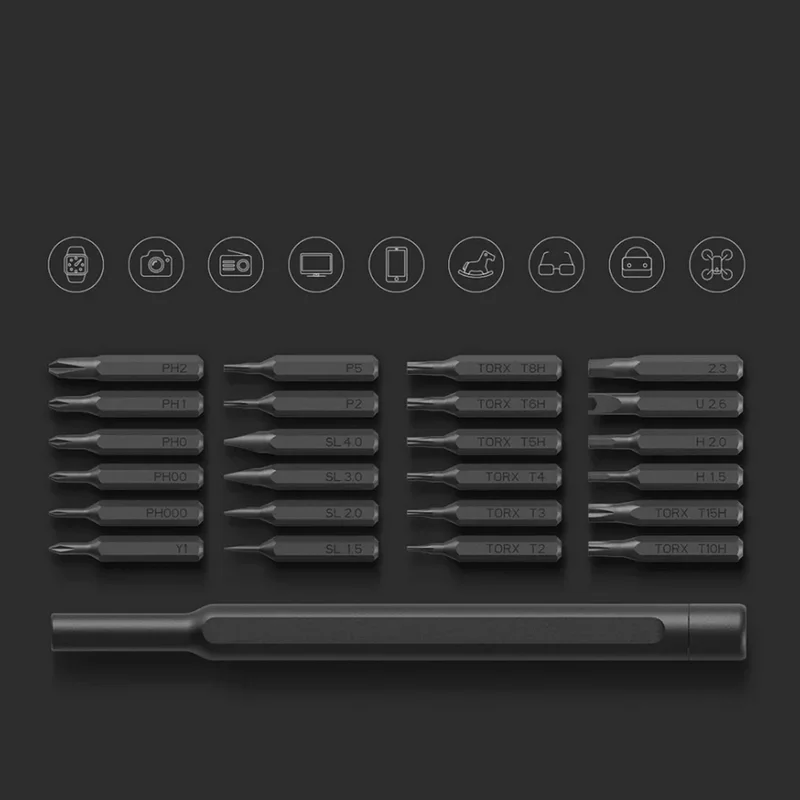 Set de șurubelinițe Xiaomi Mi Precision Screwdriver Gri
24 buc. | Aluminiu