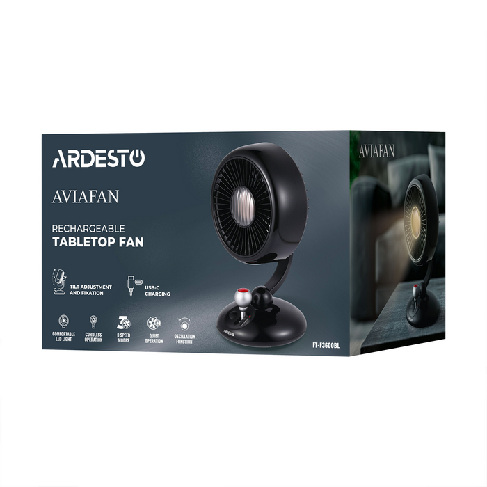 Вентилятор Ardesto FT-F3600BL Осевой Чёрный