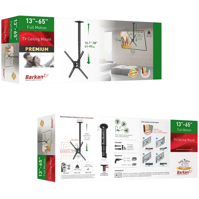 Кронштейн для телевизора BARKAN 3500B Черный