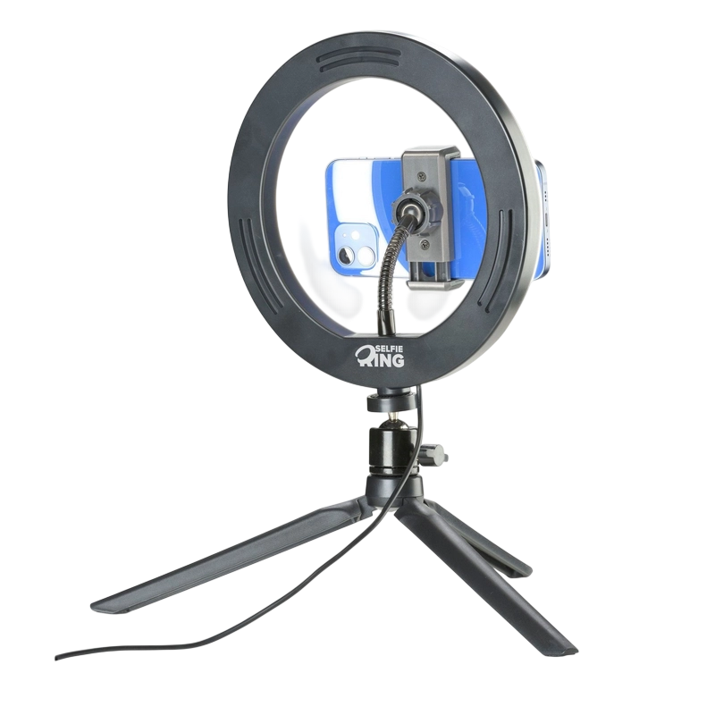 Кольцевая лампа Cellularline Selfie Ring Черный