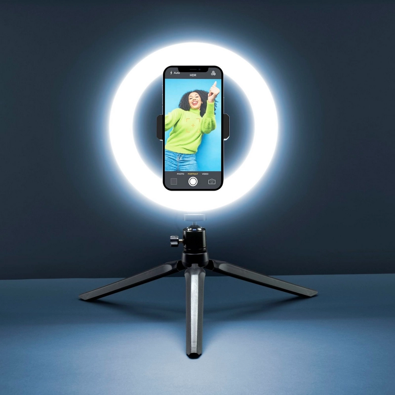 Кольцевая лампа Cellularline Selfie Ring Черный