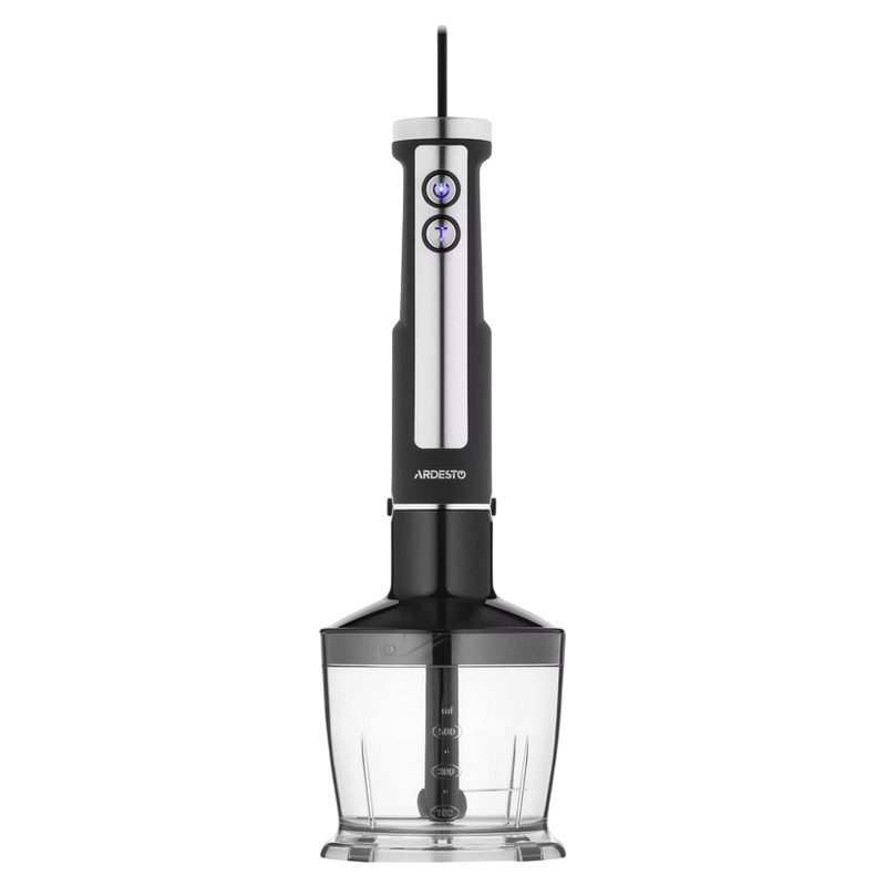 Blender de mână Ardesto HBG-1000BCHP Negru / Argintiu
1000 W | 0.5 l | Oțel Inoxidabil, Plastic
