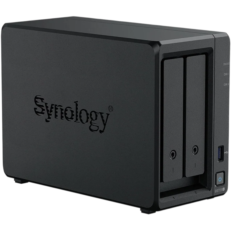 Stocare atașată la rețea SYNOLOGY DS725+ Negru
Disk Station | AMD Ryzen R1600, 2-core 2.6 (base) /3.1 (turbo) GHz | 4 GB DDR4 ECC SODIMM