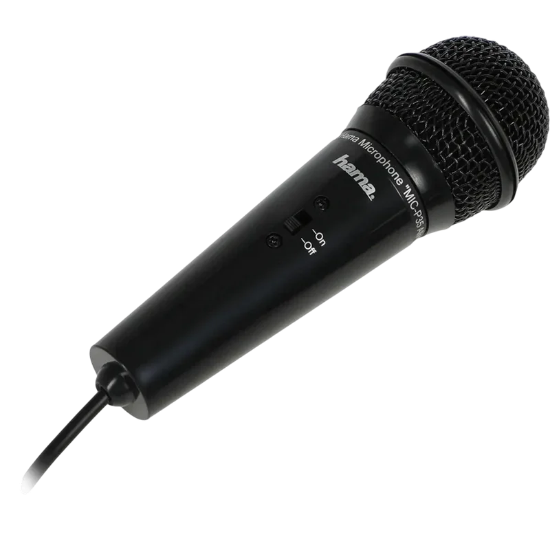 Компьютерный микрофон HAMA MIC-P35 Проводной аналоговый Черный