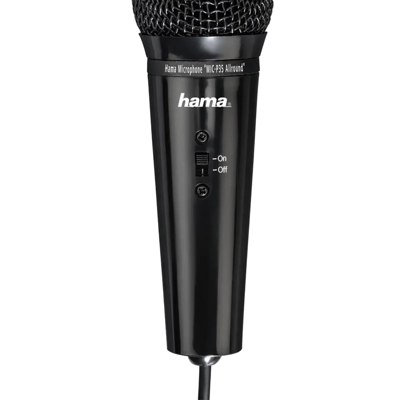 Компьютерный микрофон HAMA MIC-P35 Проводной аналоговый Черный
