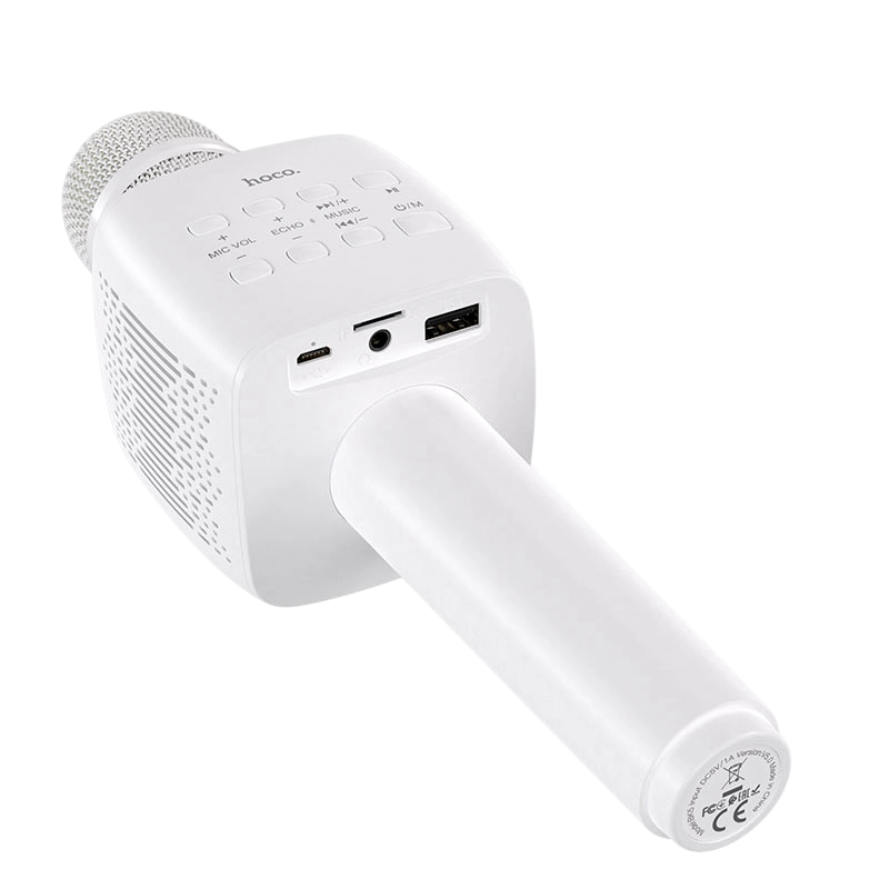 Microfon Karaoke Hoco BK5 Fără fir Alb