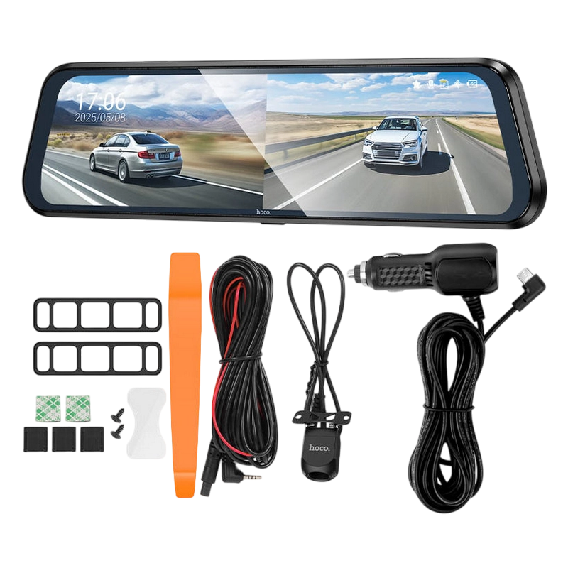 Set Dash Cam față și spate Hoco DV16 Negru