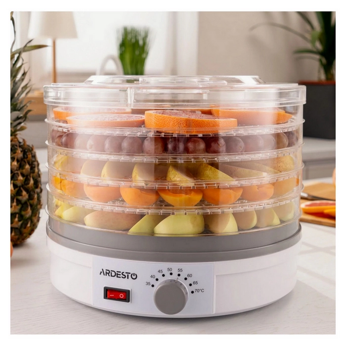 Deshidrator de fructe Ardesto FDB-5320 Alb
245 W | Plastic | Mecanic