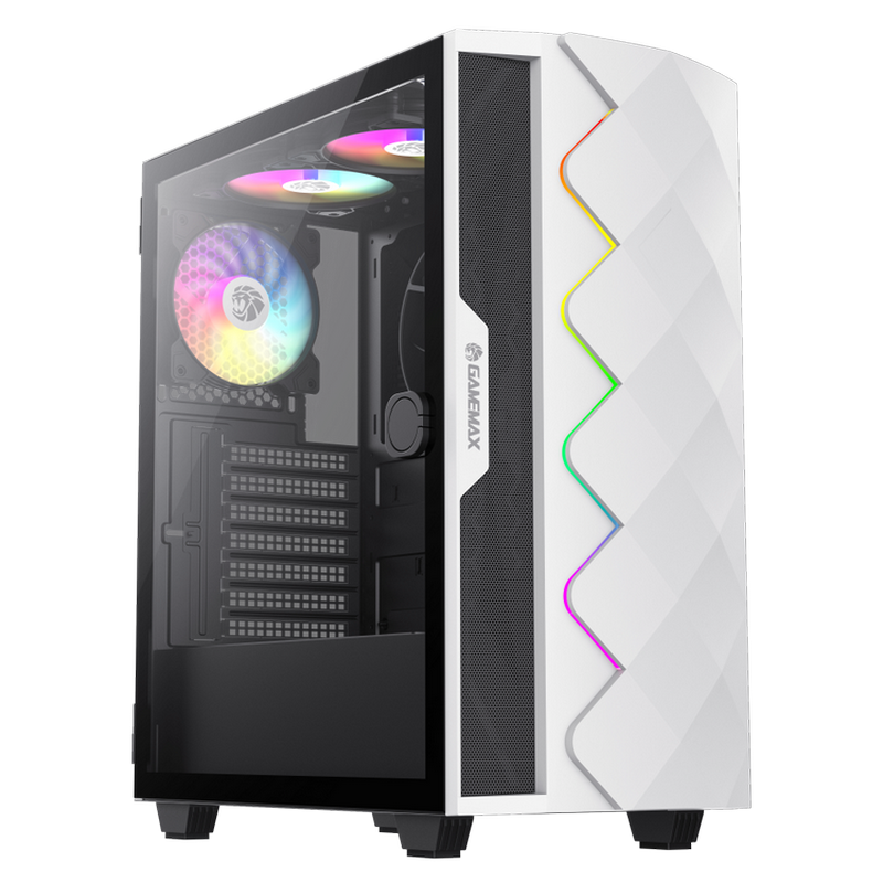 Carcasă PC Gamemax Diamond CP WT Midi-Tower Alb