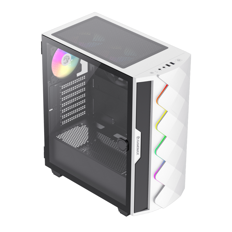 Carcasă PC Gamemax Diamond CP WT Midi-Tower Alb