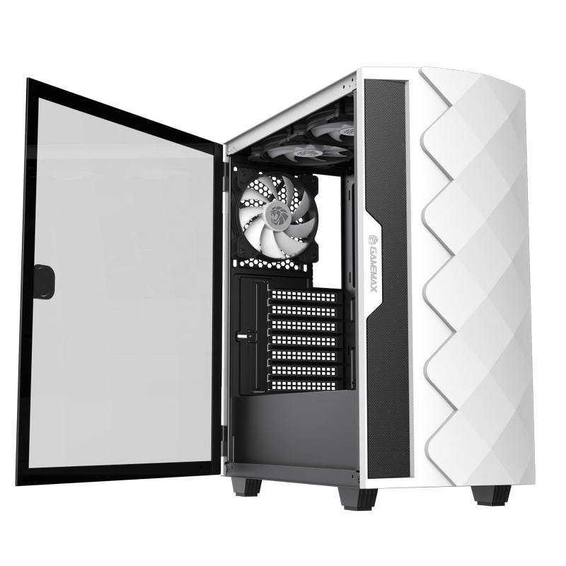 Carcasă PC Gamemax Diamond CP WT Midi-Tower Alb