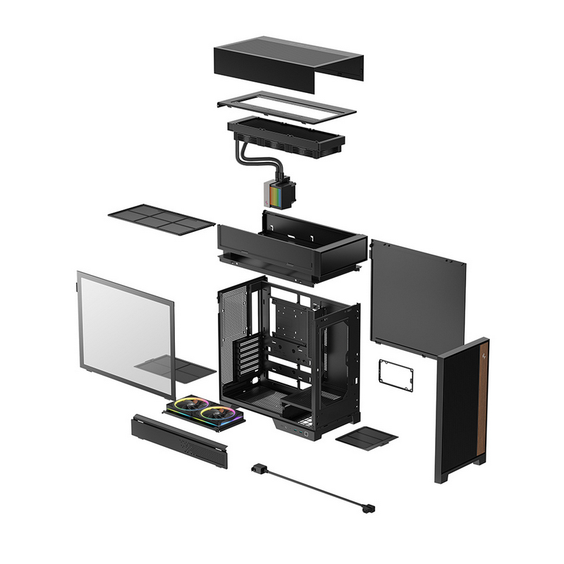 Carcasă PC Deepcool CL6600 Midi-Tower Negru