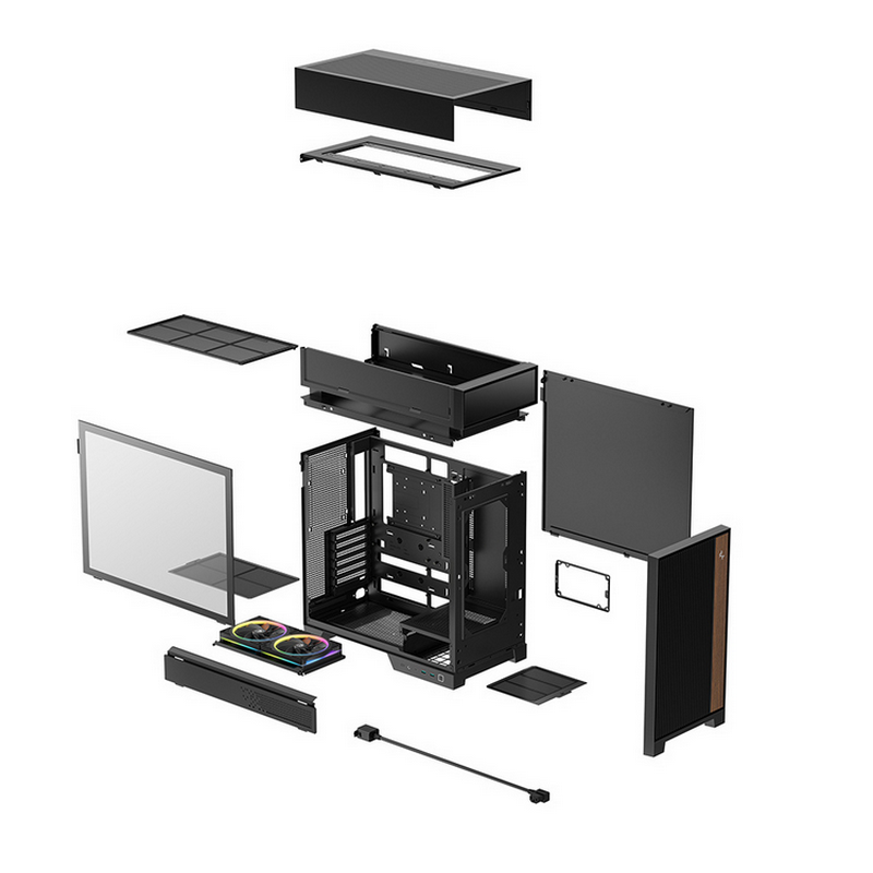 Carcasă PC Deepcool CL660 Midi-Tower Negru