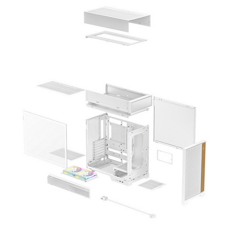 Carcasă PC Deepcool CL660 WH Midi-Tower Alb