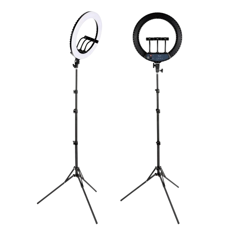 Lampă circulară Selfie Ring Light HQ-18 RGB Negru