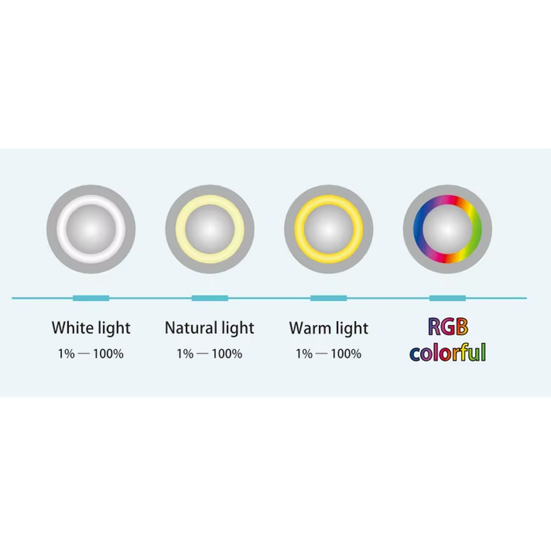 Lampă circulară Selfie Ring Light HQ-18 RGB Negru